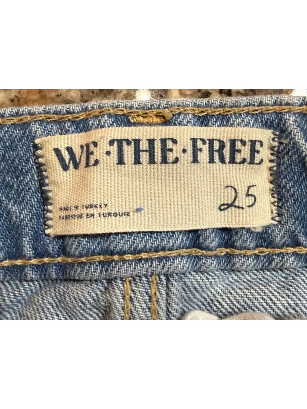 WE THE FREE Denim Mini Skirt Size 25 Light Blue